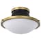 Nuvo Lafayette 1-Light Flush 14 in. Matte Black/Natural Brass White Opal Glass 60/7905 - alternate 7